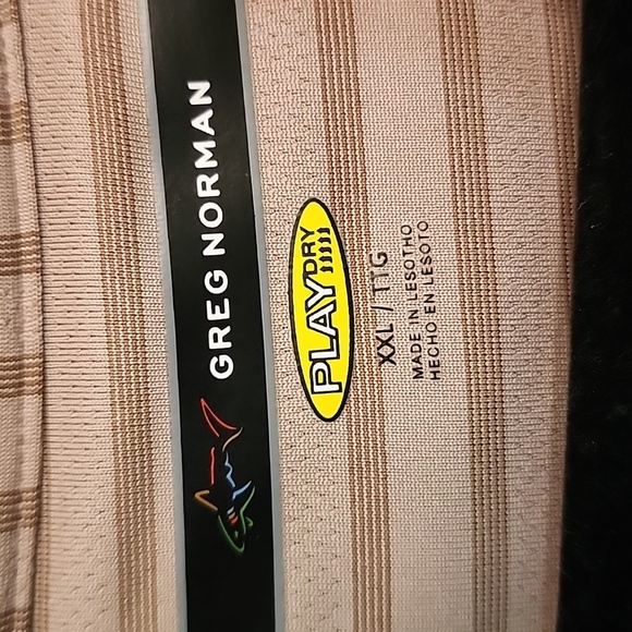 Greg Norman Men's Striped Polo Shirt - Brown - Picture 3 of 10